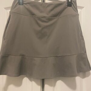 Women's Athletic Skort with Flounce Hem - Taupe